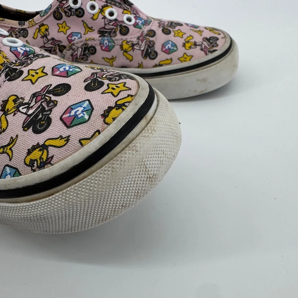Vans Nintendo Mario Kart Princess Peach Authentic Pink Kids Shoes Size 2.5 - Picture 6 of 13